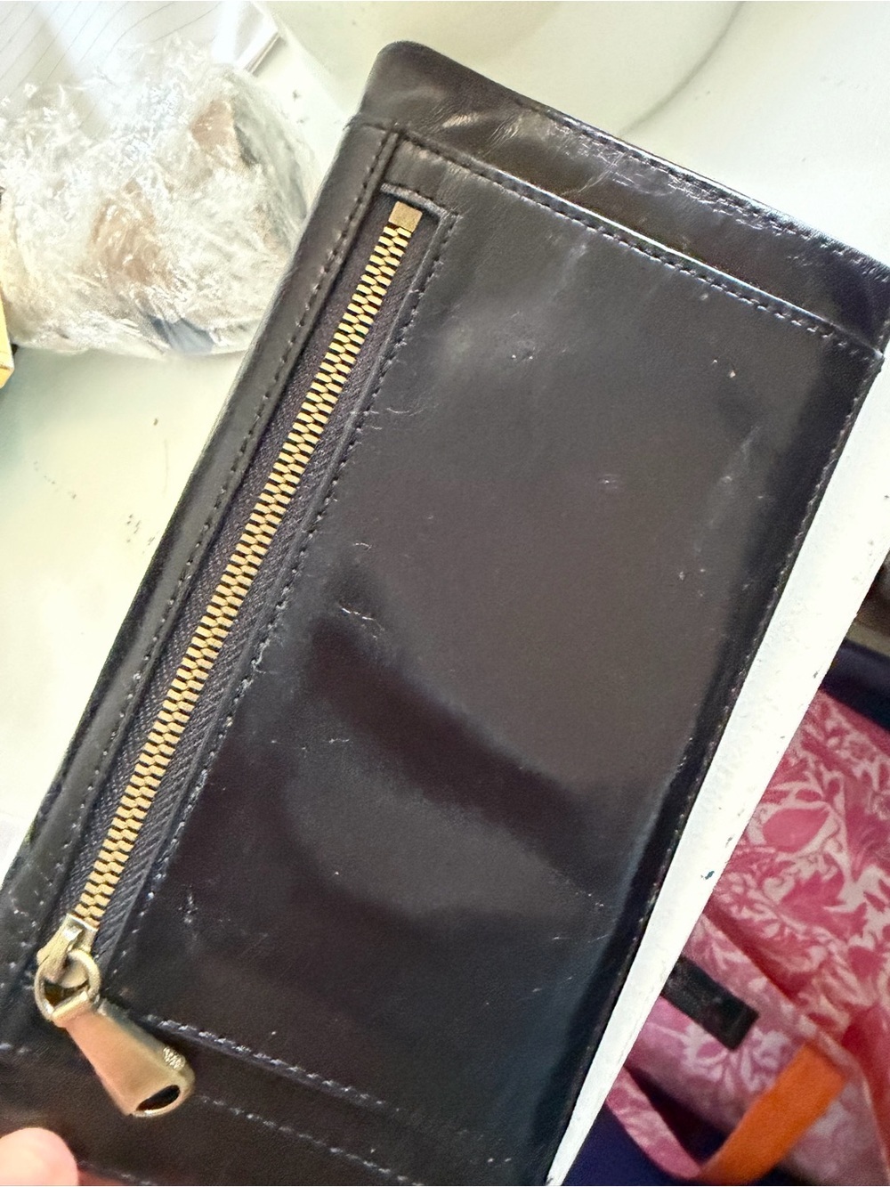 HOBO genuine leather black wallet. Lots of compartments